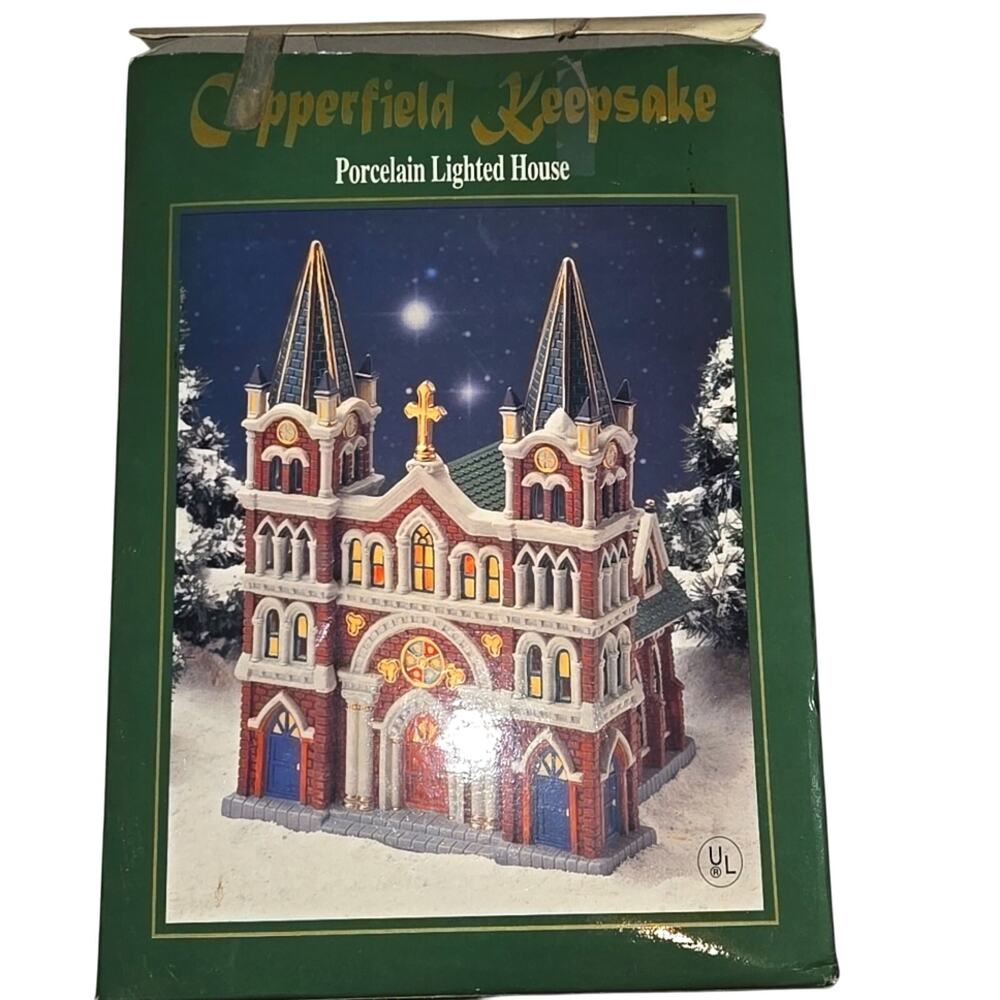 Copperfield Porcelain Church Keepsake/Decor with Lights - Picture 7 of 9